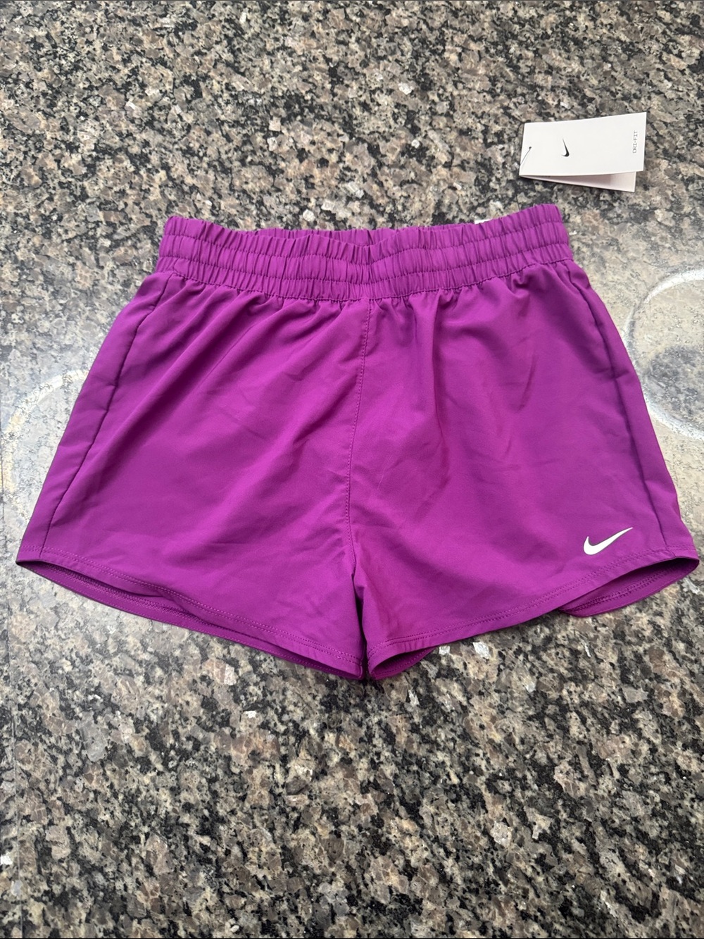 Nike one kids loose fit Purple Athletic Shorts with Swoosh NWT L